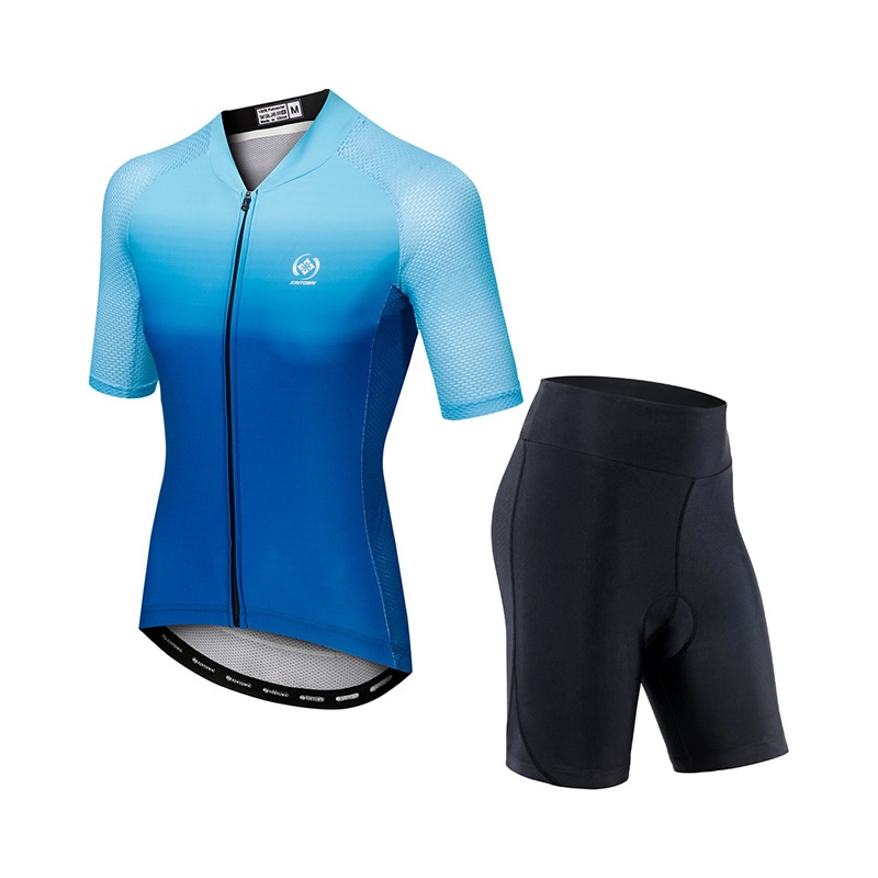 Mountain Biking Outfits Women - Damen Mountainbike Kurzarm Set Radtrikot Set