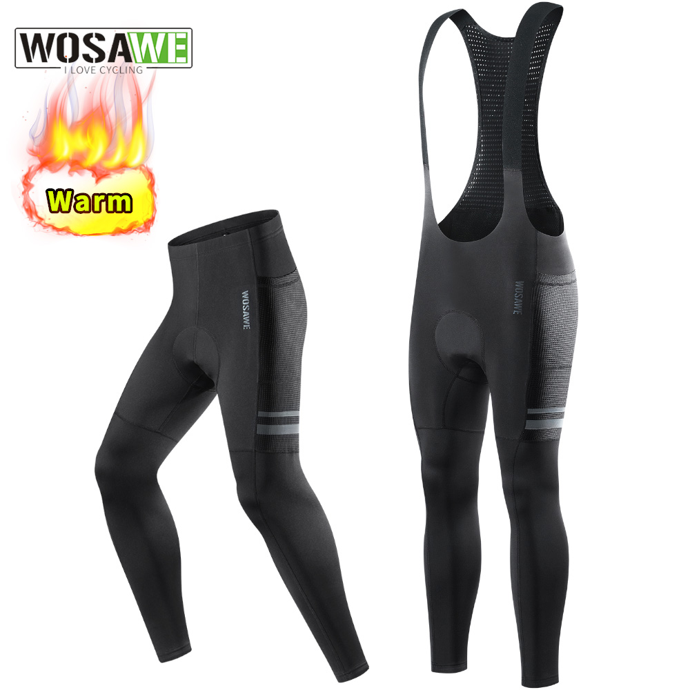 Mountain Biking Trousers - WOSAWE Herren Fahrradhose Winter Warm Mountainbike-Tights