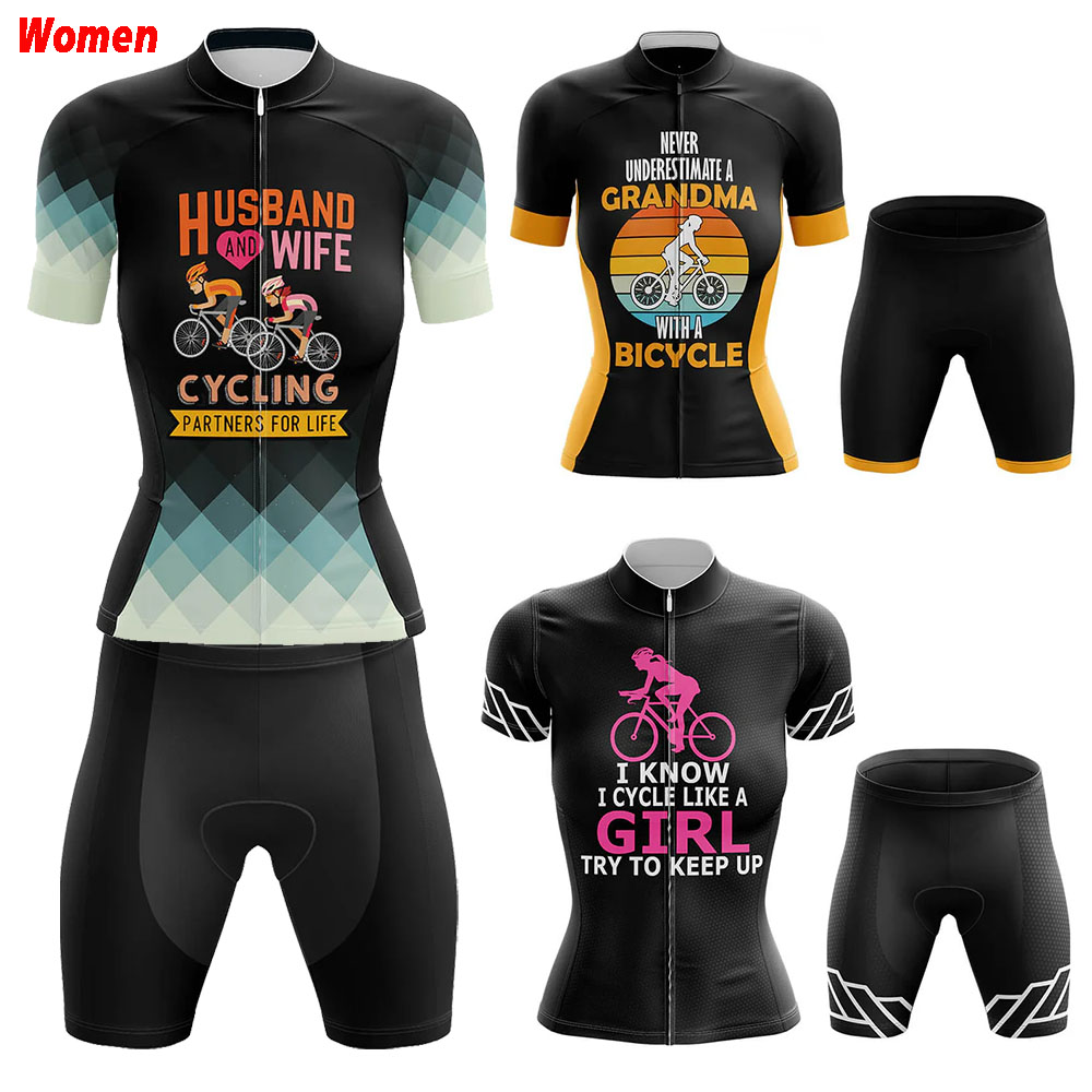 Mountain Biking Outfits Women - Mann und Frau Polyester Radfahren Kleidung