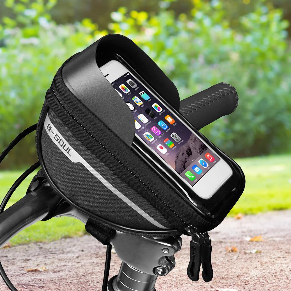 Mountain Biking Bag - Fahrrad-Fronttasche mit Touchscreen-Handyhalterung, Rahmen-MTB-Mountainbike-Oberrohrtasche