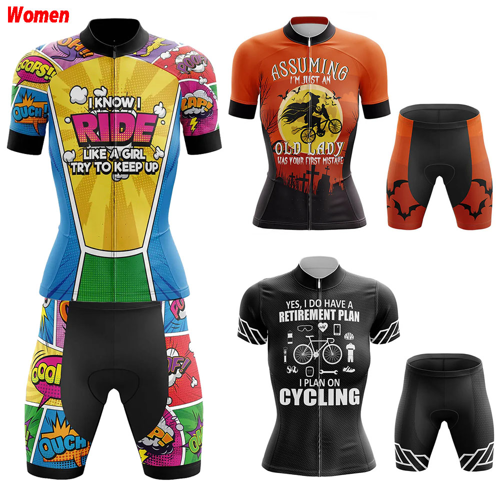Mountain Biking Outfits Women - Like A Girl Comic Polyester Fahrradbekleidung