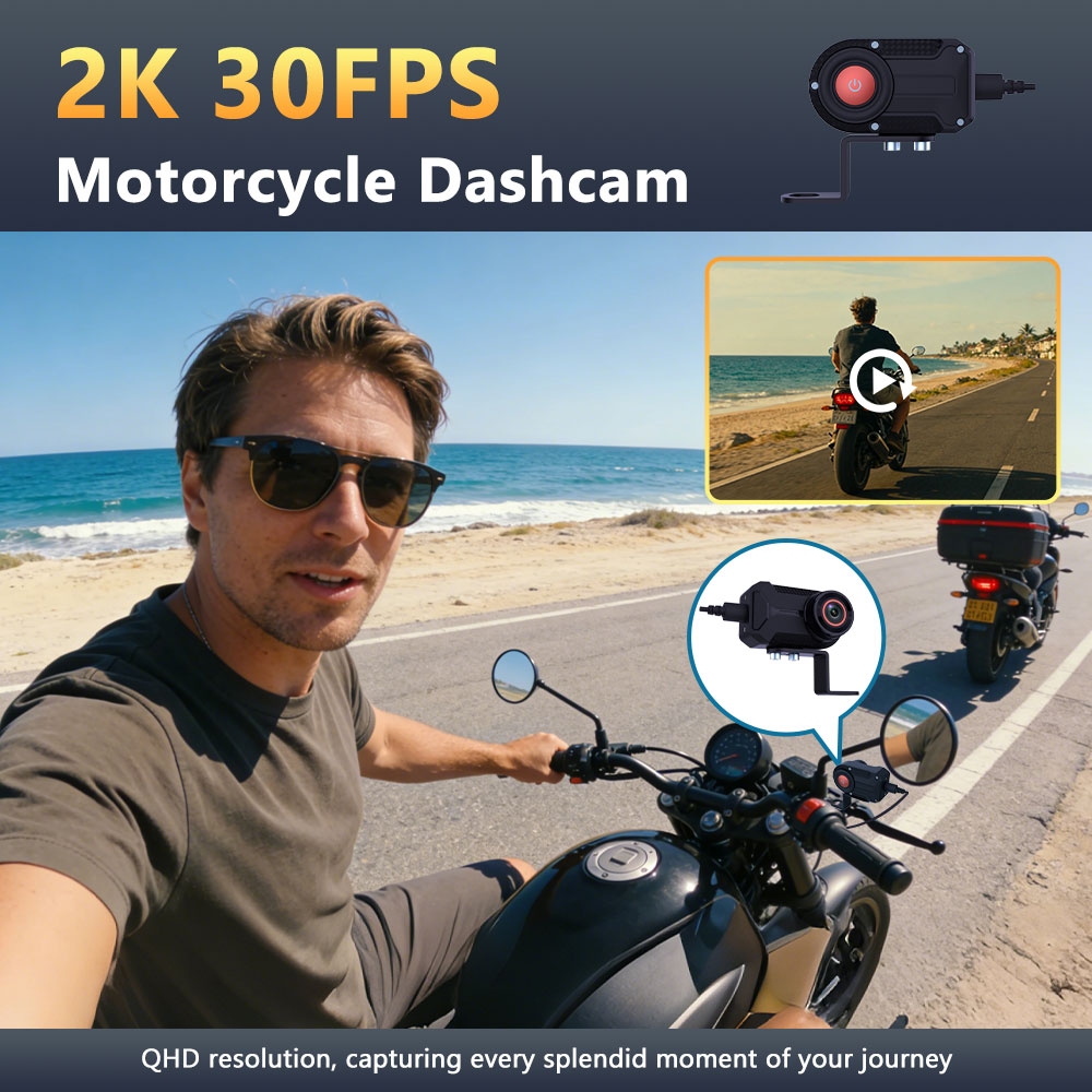 Mountain Biking Images - 2K 30fps Motorrad Fahren Dash Cam