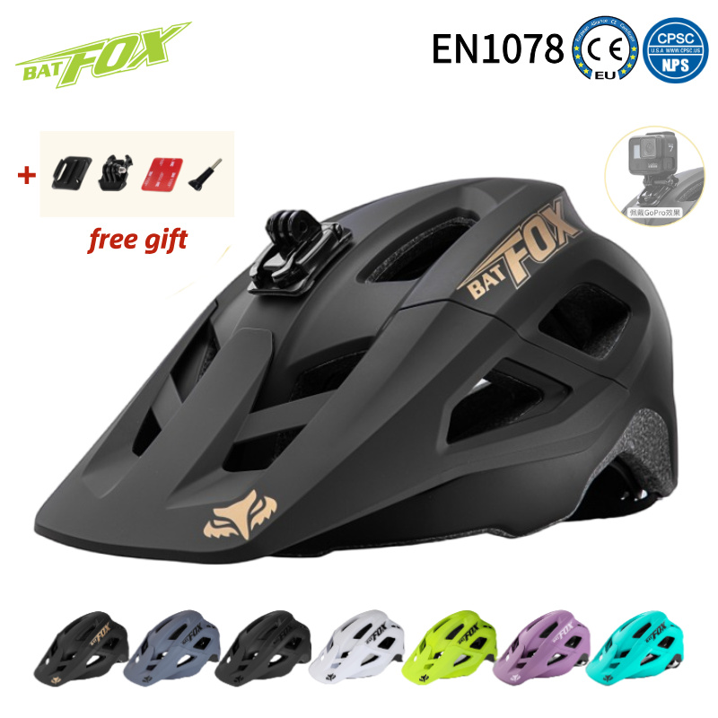 Mountain Biking Hat - BATFOX Mountainbike-Helm. Kann eine Sportkamera installieren.
