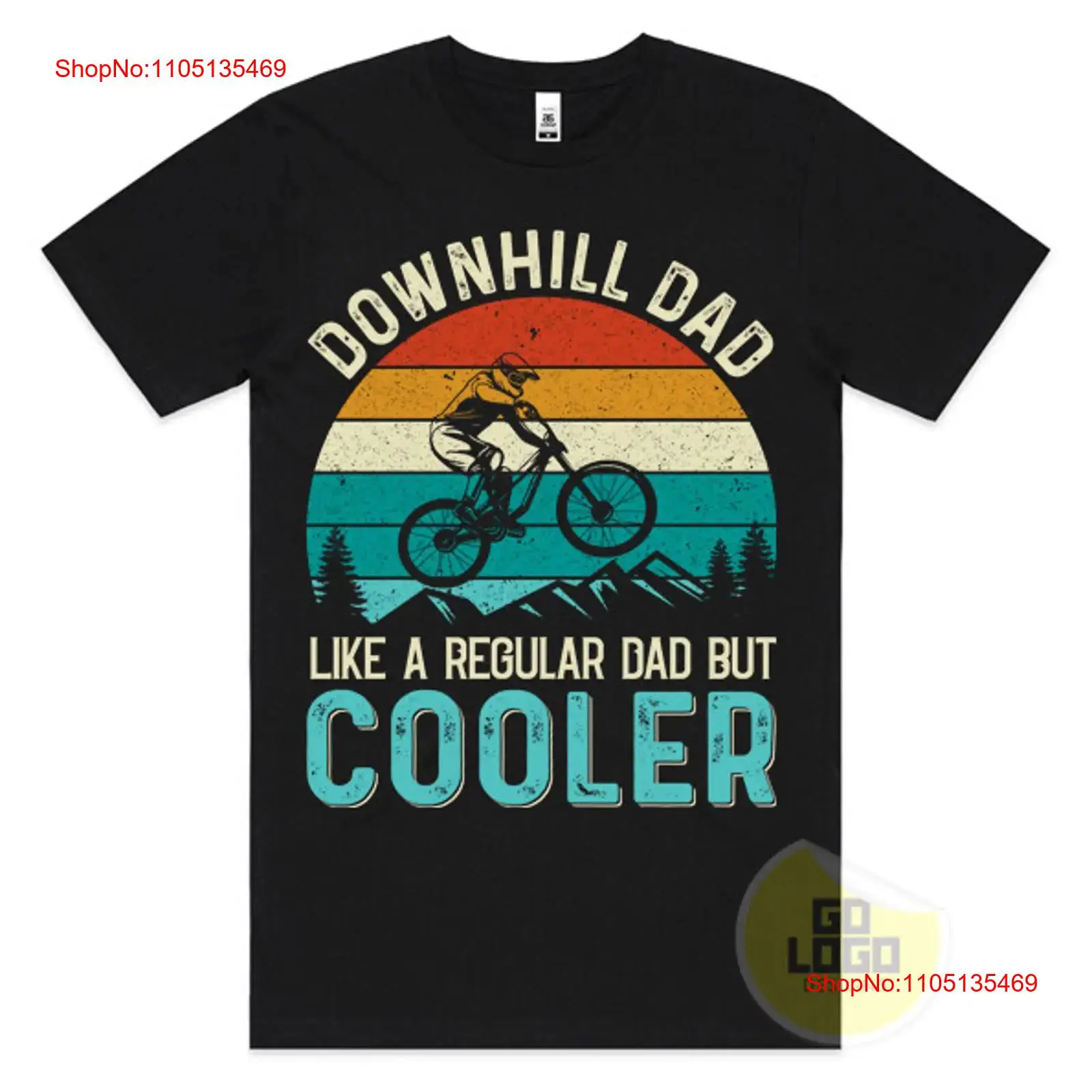 Mountain Biking Shirts - Lustiges T-Shirt DOWNHILL DAD Cooler Mountainbike-Fahrer