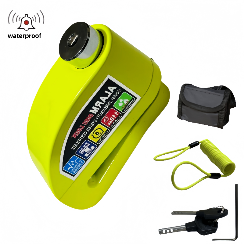 Mountain Biking Bag - Wasserdichtes Motorrad-Alarmschloss, Fahrrad-Sicherheits-Diebstahlsicherung, Motorrad, Mountainbike, Scheibenbremse,