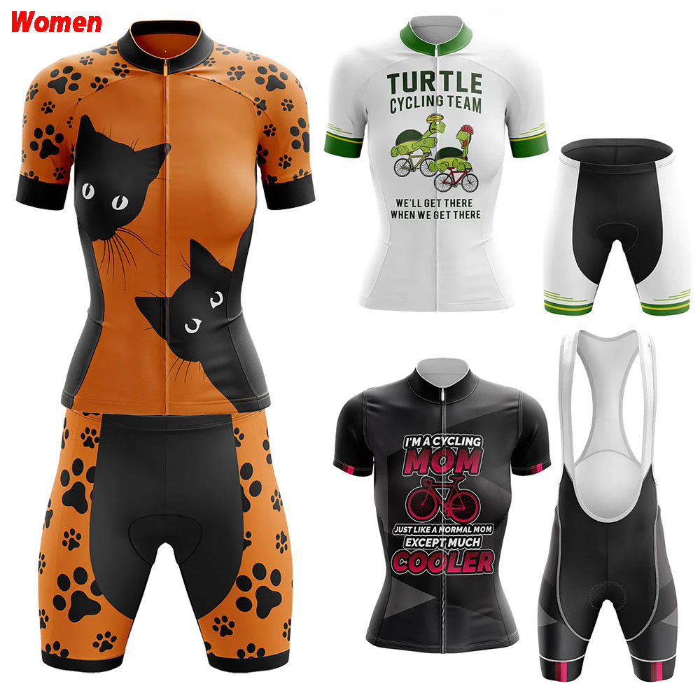 Mountain Biking Outfits Women - Peek A Boo Cat Polyester Fahrradbekleidung