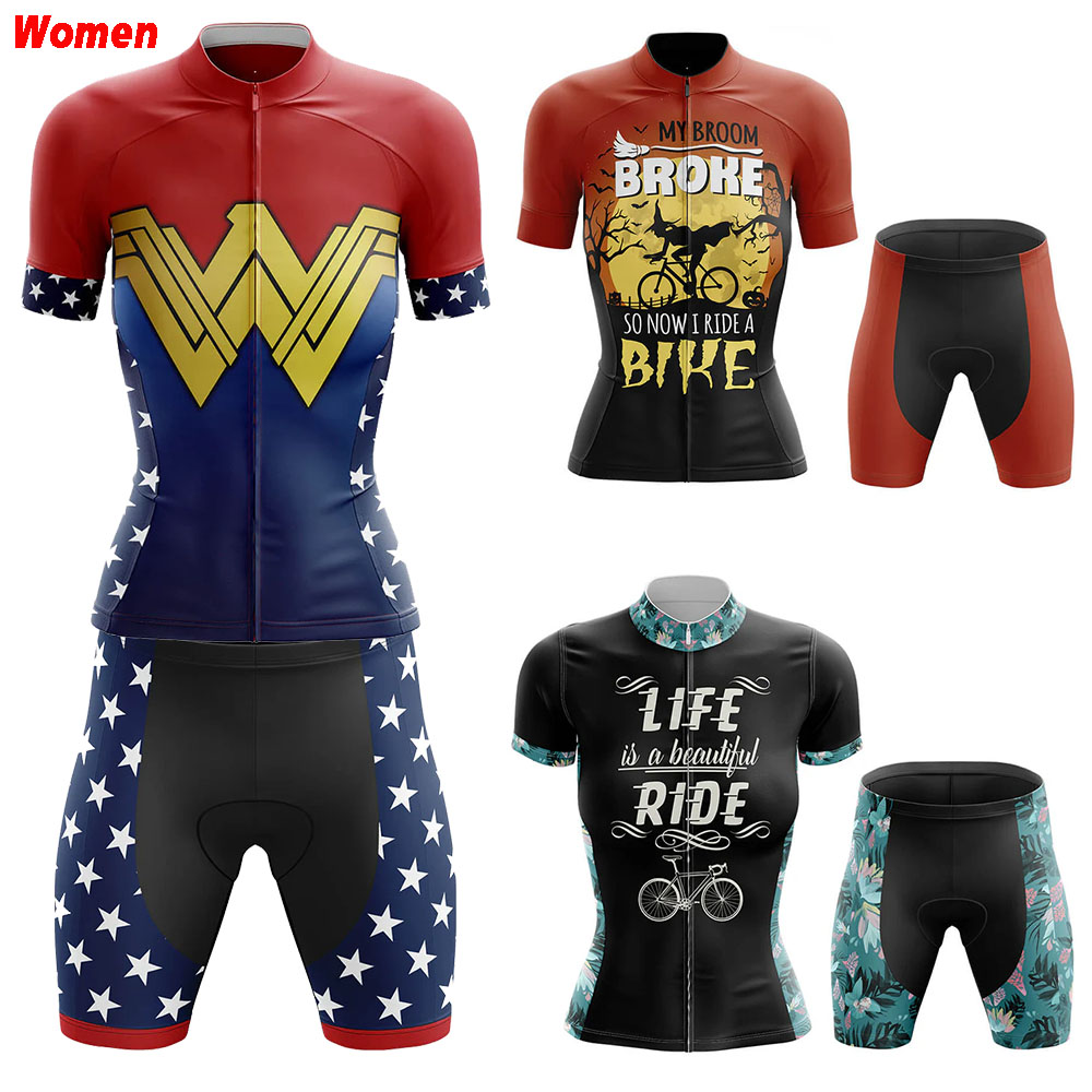 Mountain Biking Outfits Women - My Broom Broke Polyester Fahrradbekleidung Uniform