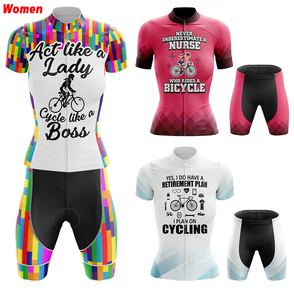 Mountain Biking Outfits Women - Radfahren Krankenschwester Polyester Radfahren Kleidung Uniform