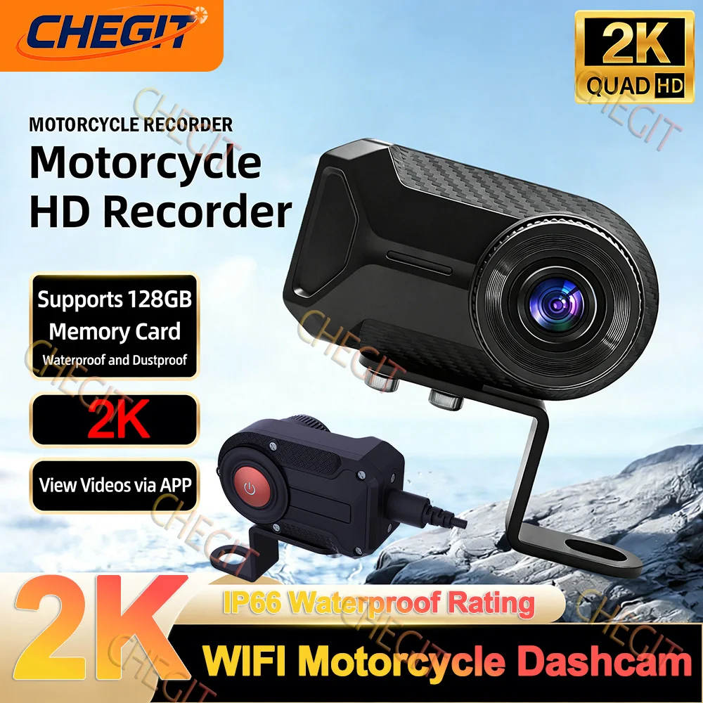 Mountain Biking Images - 2K HD WiFi Motorrad DVR Mit