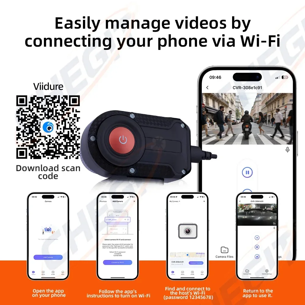 Neuer WiFi 2K HD Motorrad-DVR  – Mountain Biking Images Bewertung und Preis