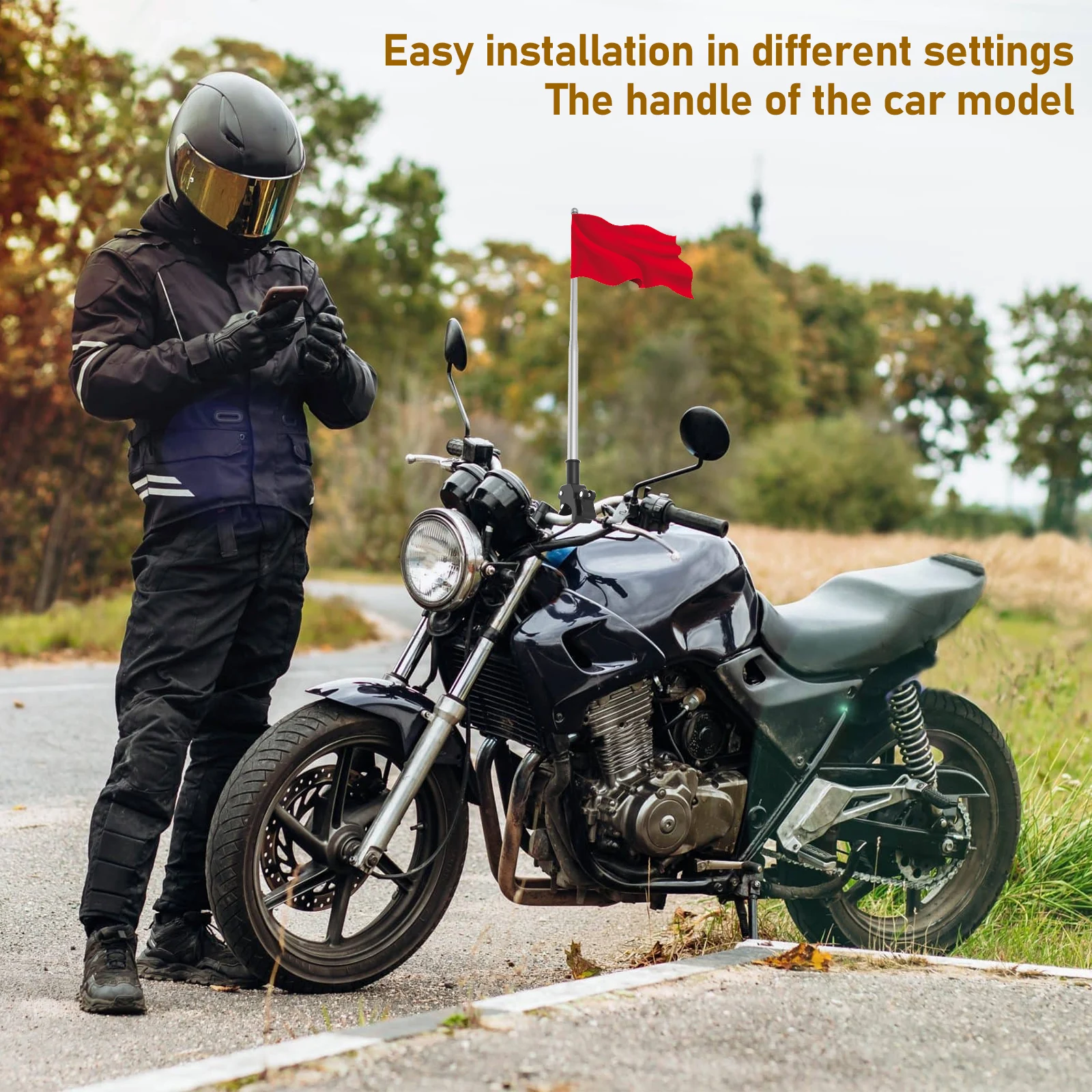 2 Stück Motorrad-Fahnenstange  – Mountain Biking Bag Bewertung und Preis