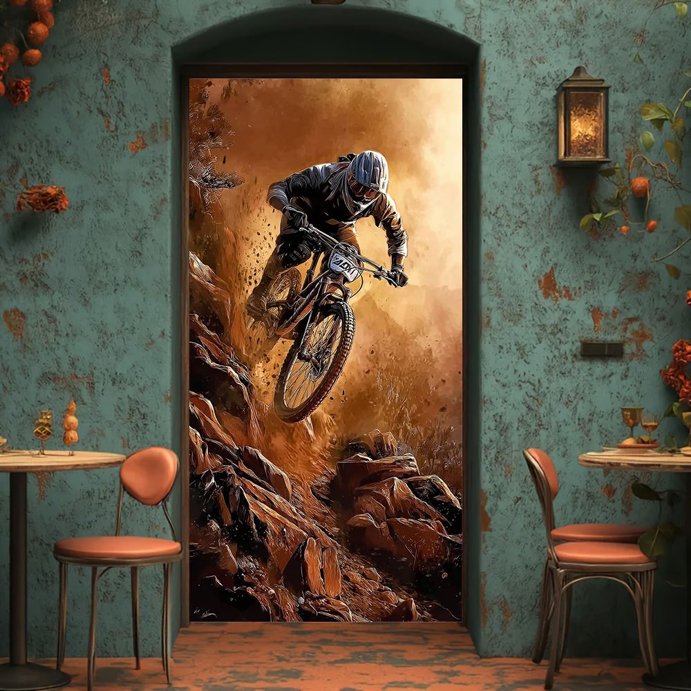 2D-Planarvorhänge, 2D-Türdekor – Mountain Biking Events Bewertung und Preis